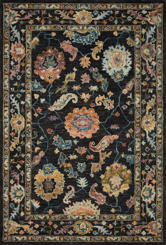 A picture of Loloi's Padma rug, in style PMA-01, color Black / Multi