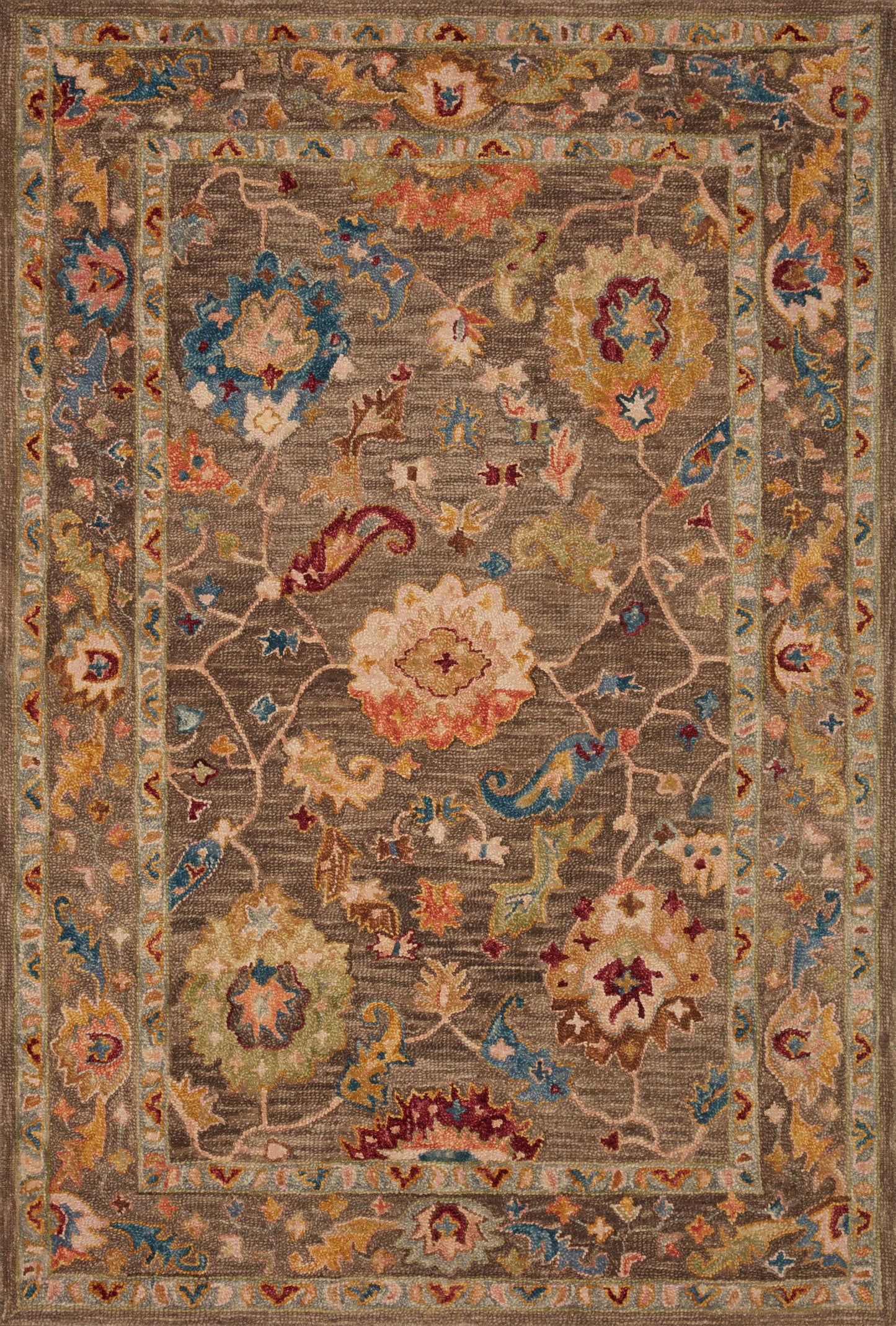 A picture of Loloi's Padma rug, in style PMA-01, color Charcoal / Multi