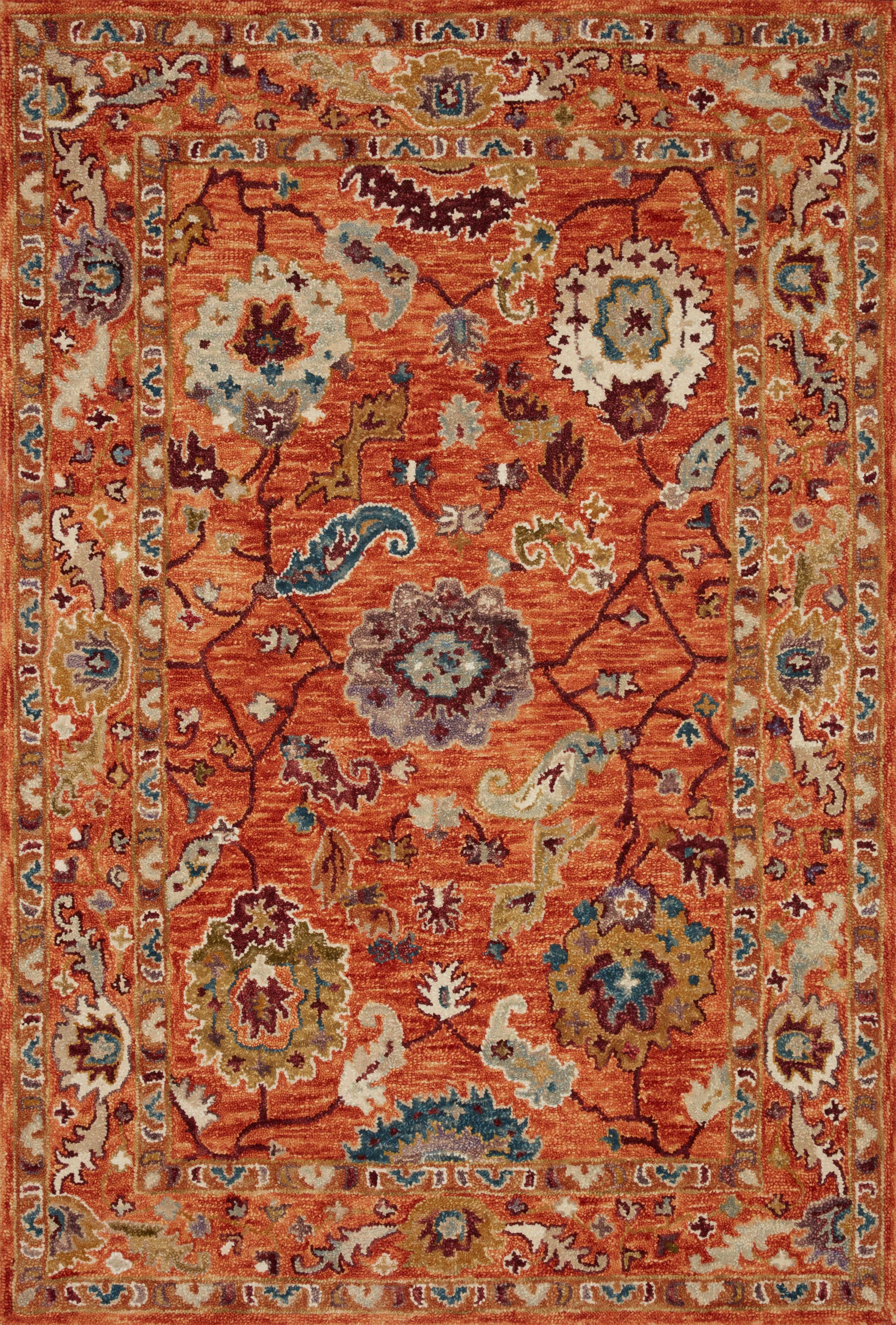 A picture of Loloi's Padma rug, in style PMA-01, color Orange / Multi