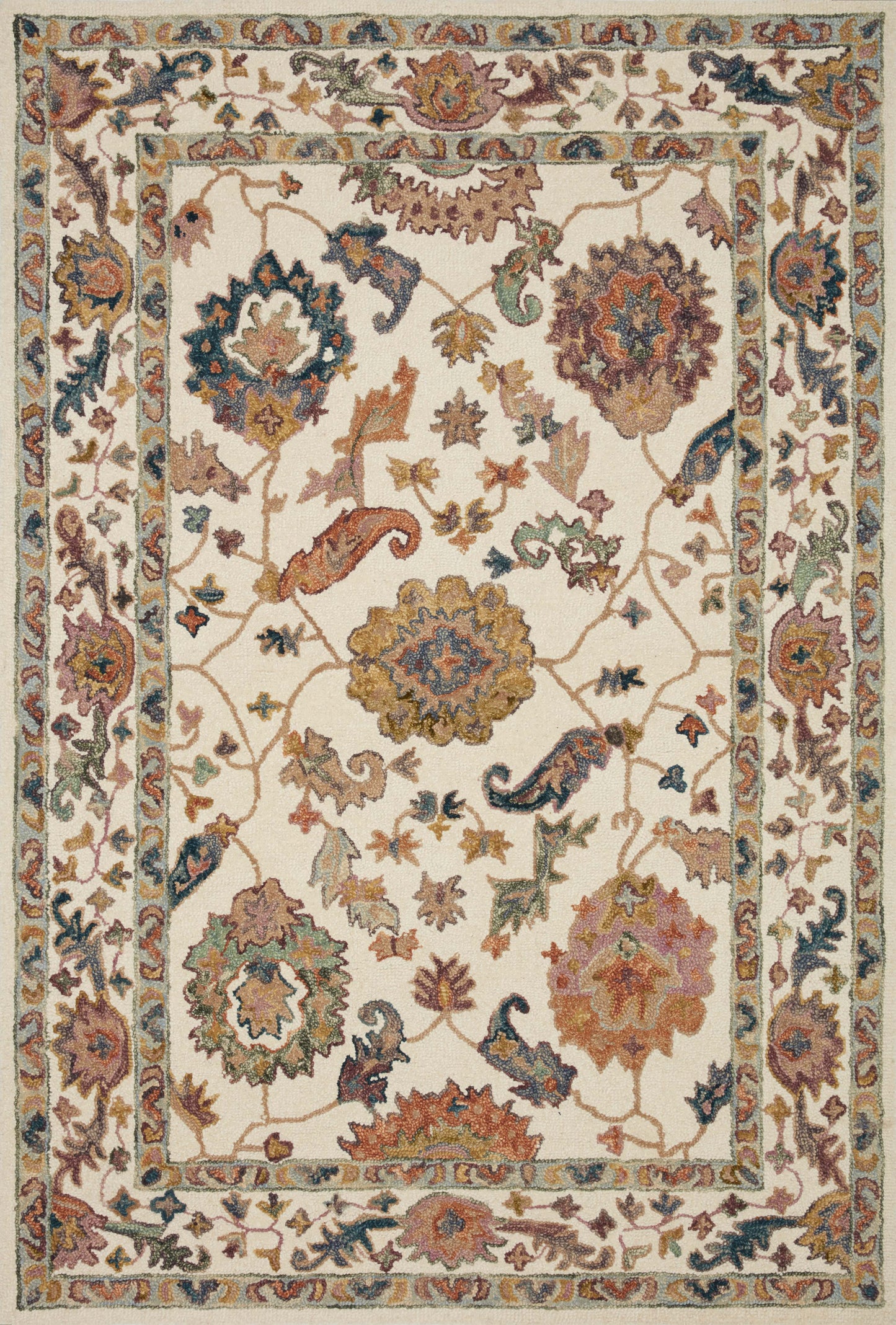 A picture of Loloi's Padma rug, in style PMA-01, color White / Multi