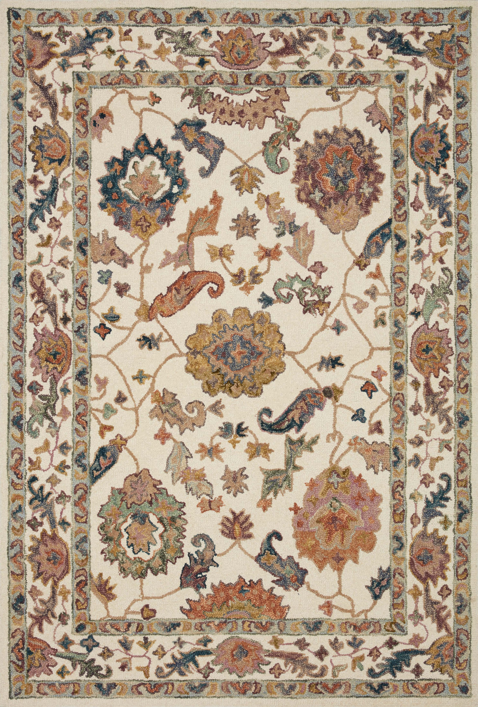 A picture of Loloi's Padma rug, in style PMA-01, color White / Multi