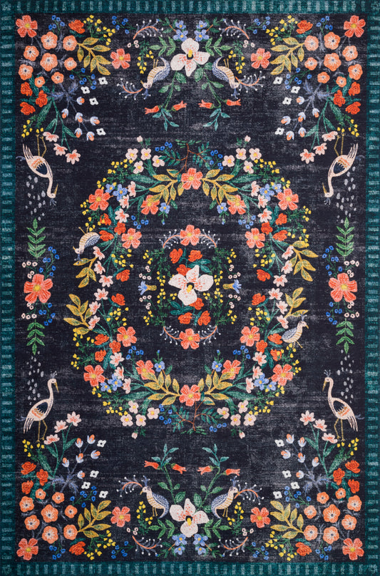 A picture of Loloi's Palais rug, in style PAL-03, color Black / Multi