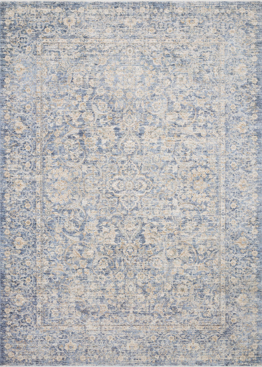 A picture of Loloi's Pandora rug, in style PAN-01, color Blue / Gold