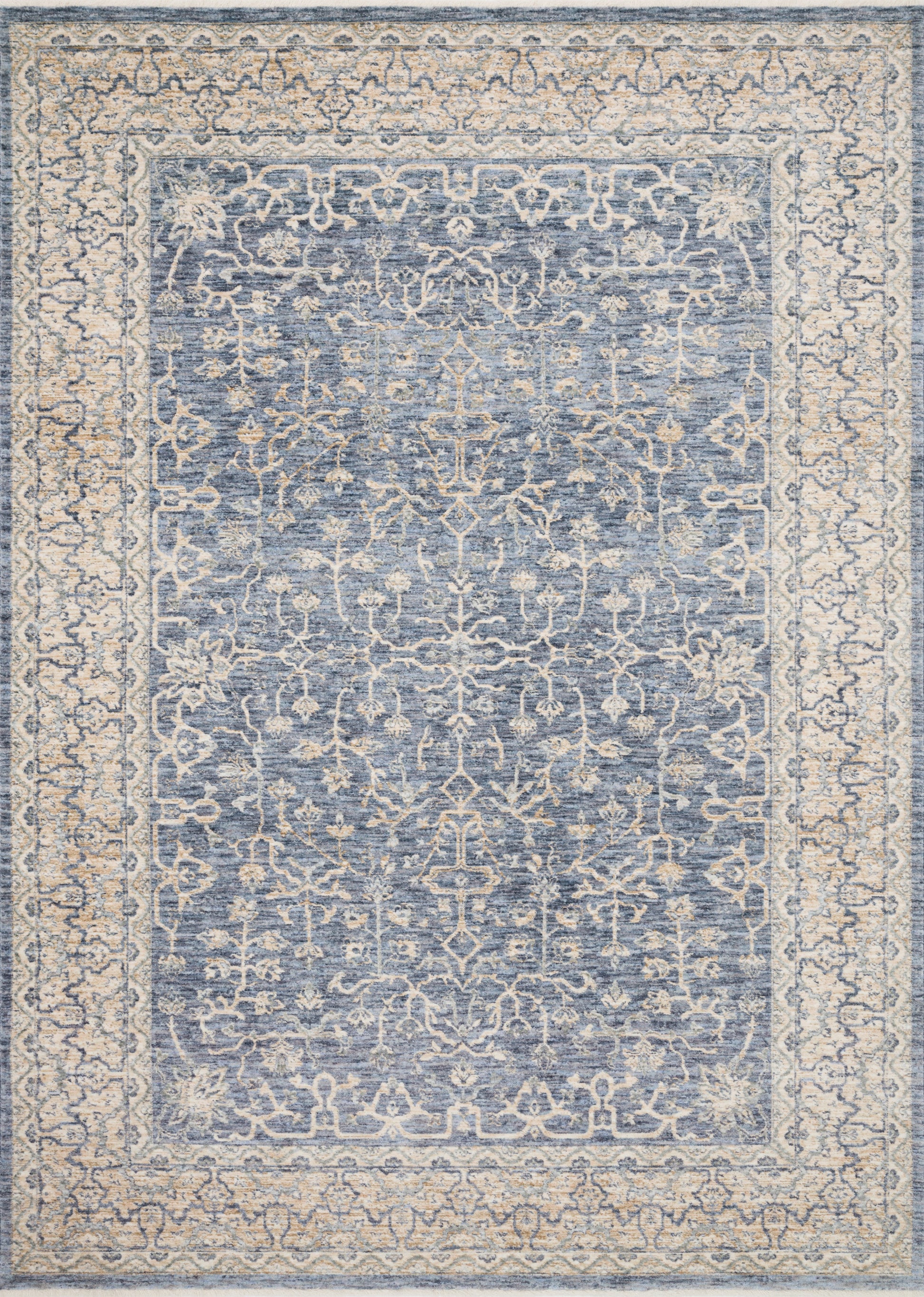 A picture of Loloi's Pandora rug, in style PAN-04, color Dark Blue / Ivory