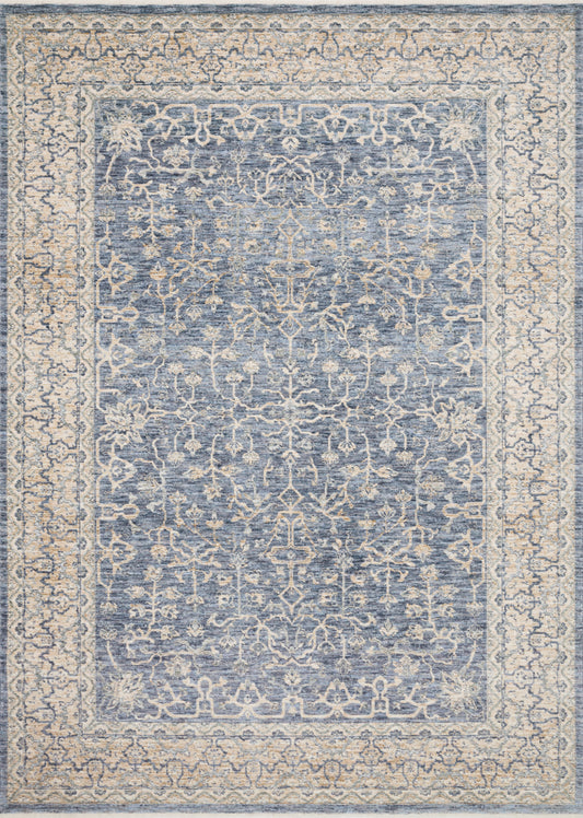 A picture of Loloi's Pandora rug, in style PAN-04, color Dark Blue / Ivory