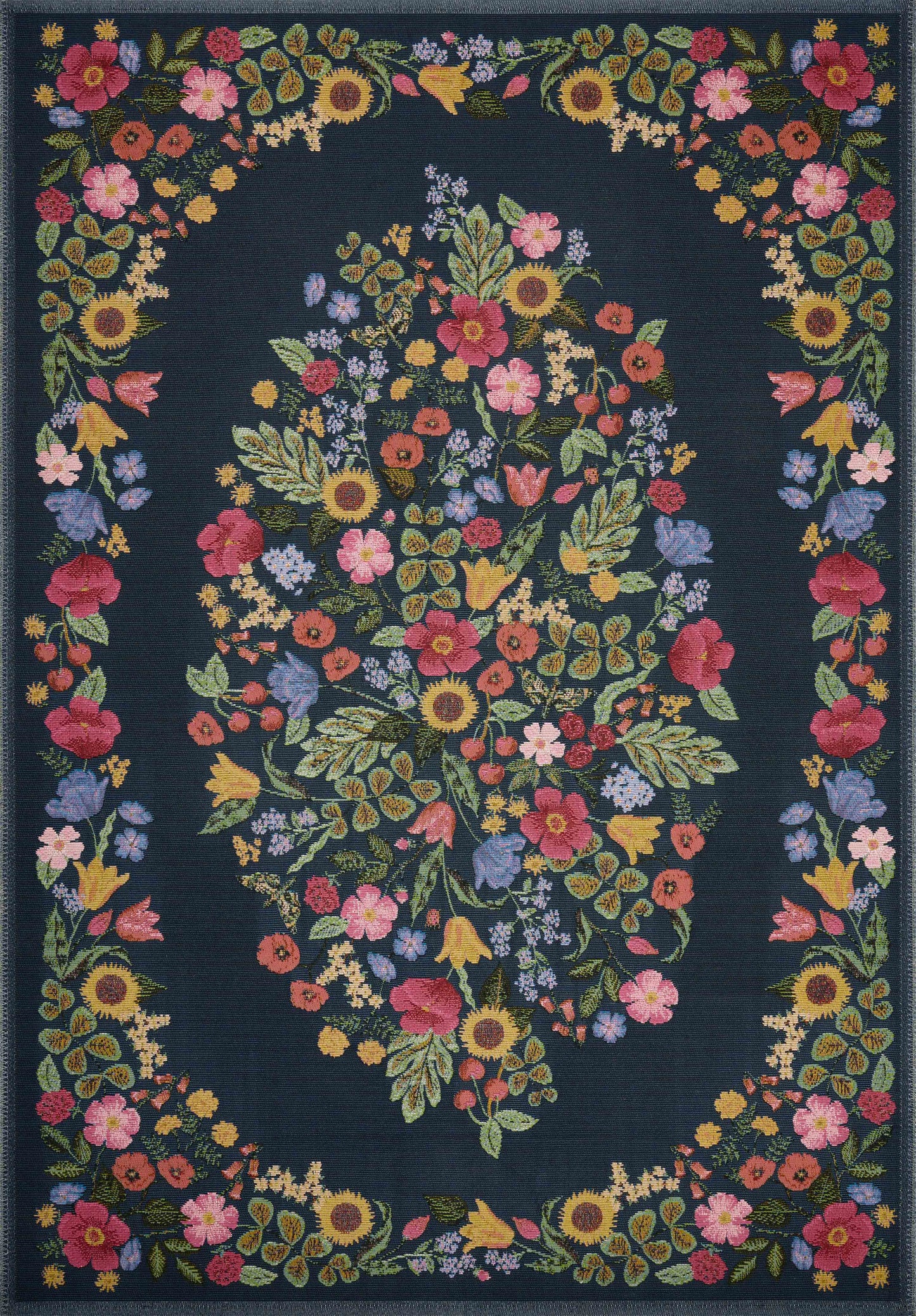 A picture of Loloi's Perennial rug, in style PRN-01, color Navy