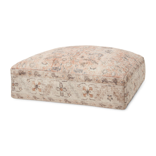 Picture of Loloi LPF0020 Blush / Multi 24"W x 24"D x 8"H Pouf