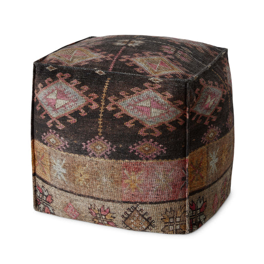 Picture of Loloi LPF0033 Multi 18"W x 18"D x 18"H Pouf