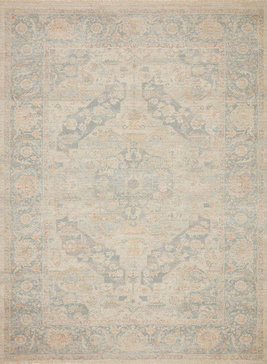 A picture of Loloi's Priya rug, in style PRY-08, color Bone / Bluestone