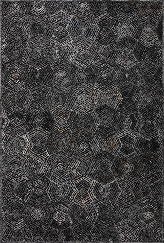 A picture of Loloi's Prescott rug, in style PRE-01, color Charcoal