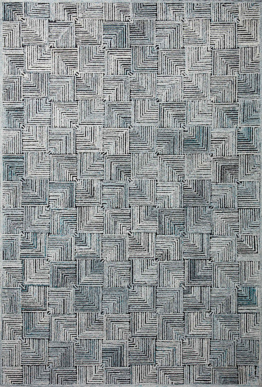 A picture of Loloi's Prescott rug, in style PRE-03, color Arctic Blue