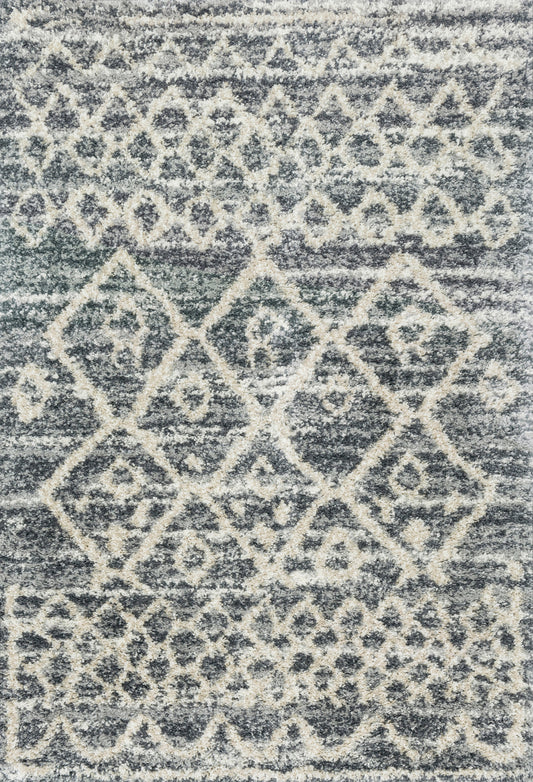 A picture of Loloi's Quincy rug, in style QC-02, color Graphite / Beige