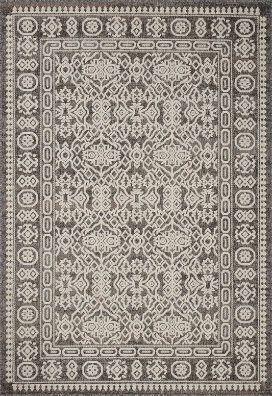 A picture of Loloi's Rainier rug, in style RAI-02, color Pebble / Ivory