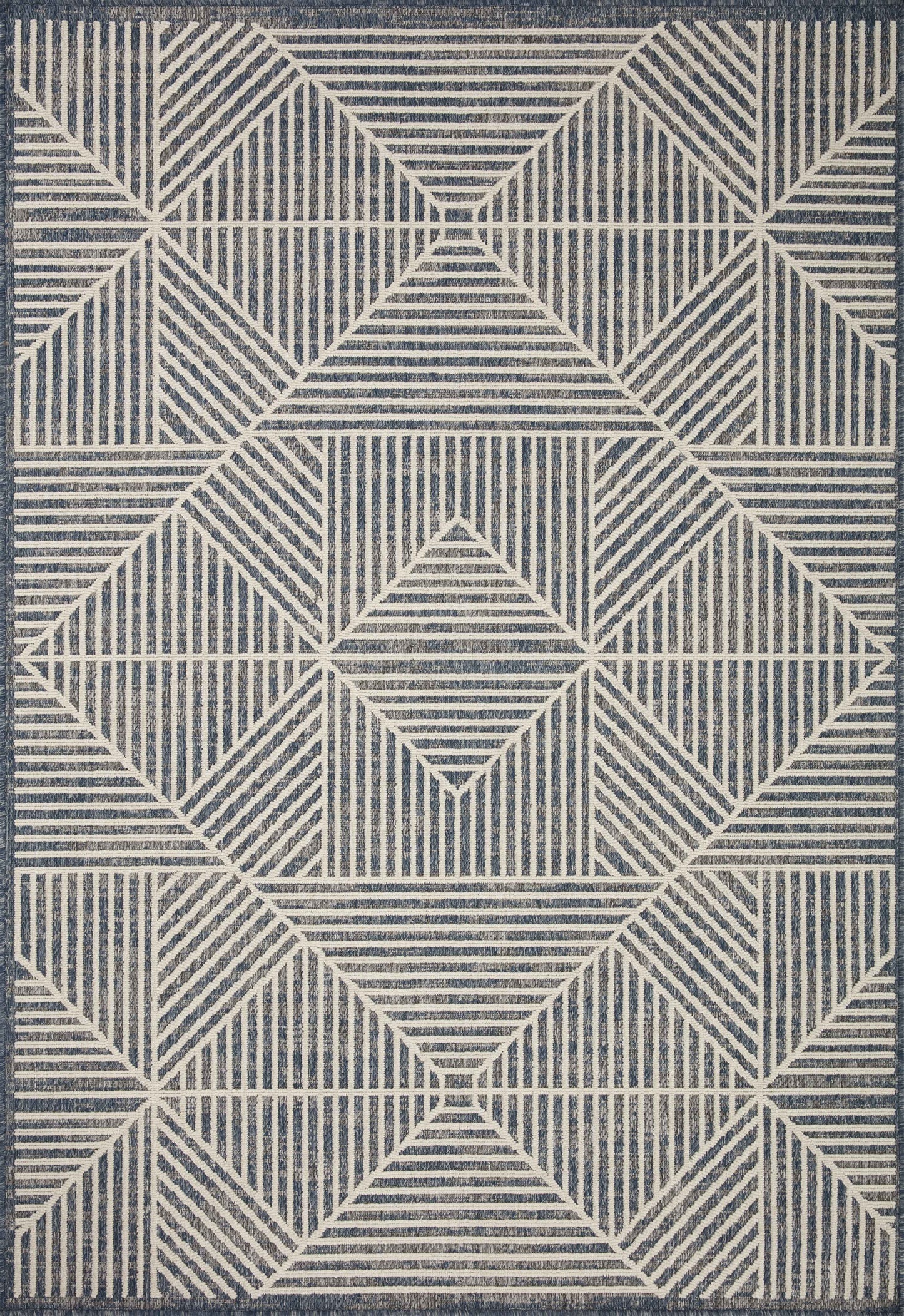 A picture of Loloi's Rainier rug, in style RAI-03, color Denim / Ivory