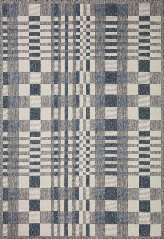A picture of Loloi's Rainier rug, in style RAI-04, color Ivory / Denim
