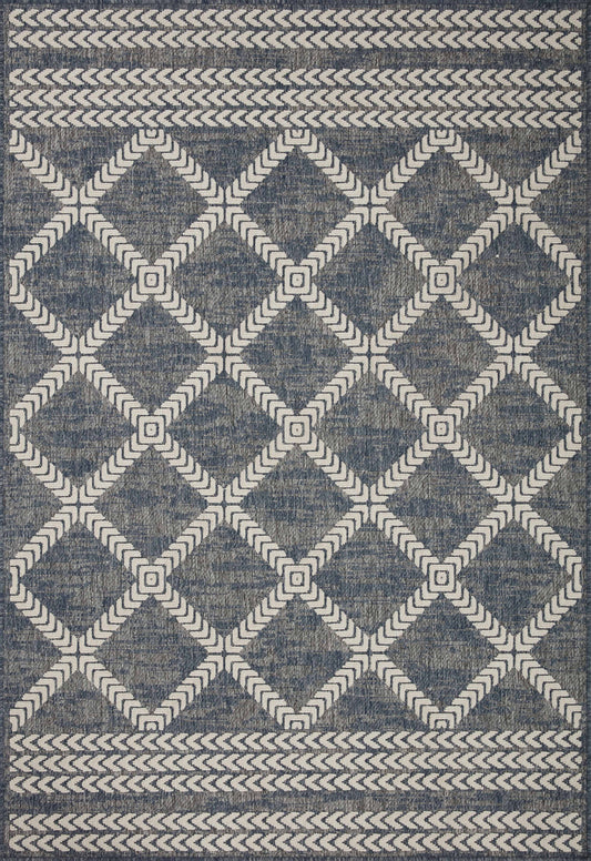 A picture of Loloi's Rainier rug, in style RAI-05, color Denim / Ivory