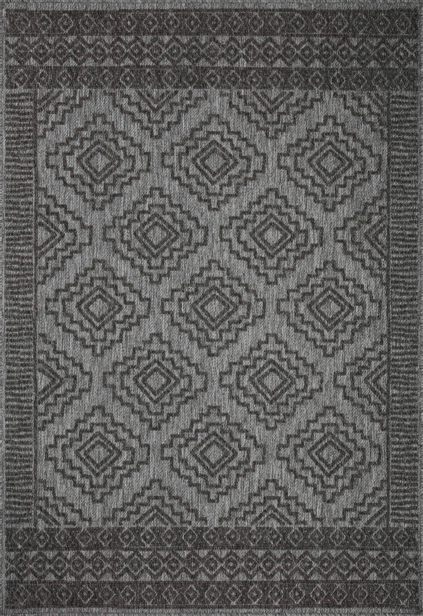 A picture of Loloi's Rainier rug, in style RAI-06, color Grey / Charcoal