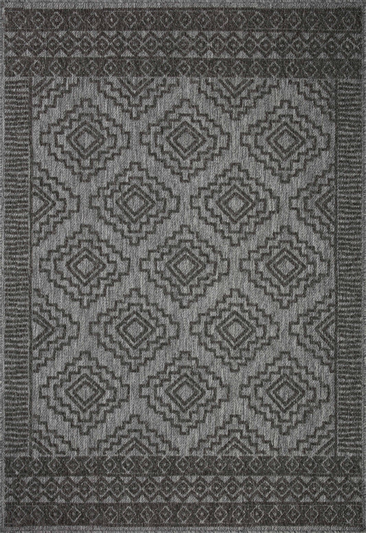 A picture of Loloi's Rainier rug, in style RAI-06, color Grey / Charcoal