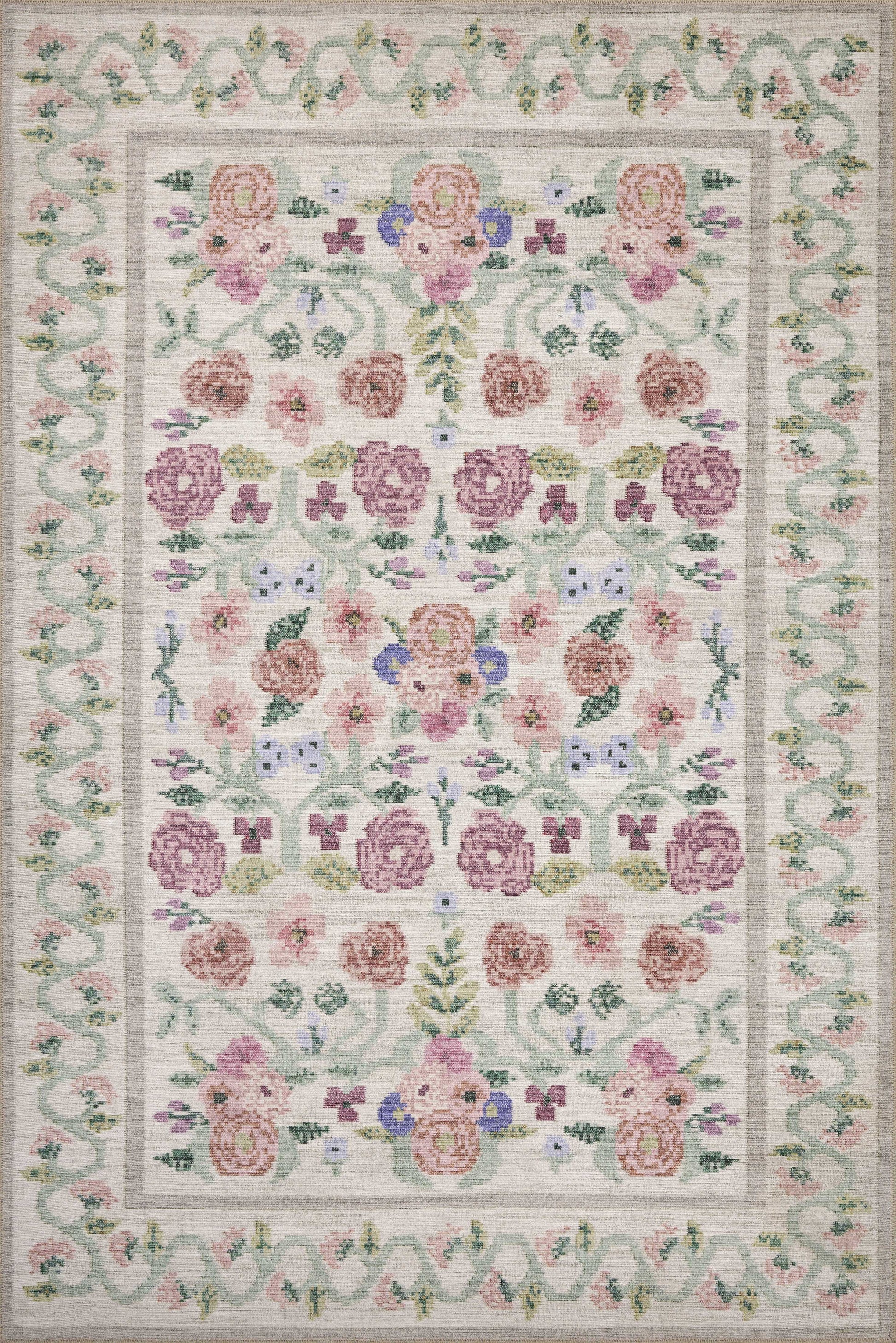 A picture of Loloi's Rosa rug, in style RSA-01, color Ivory