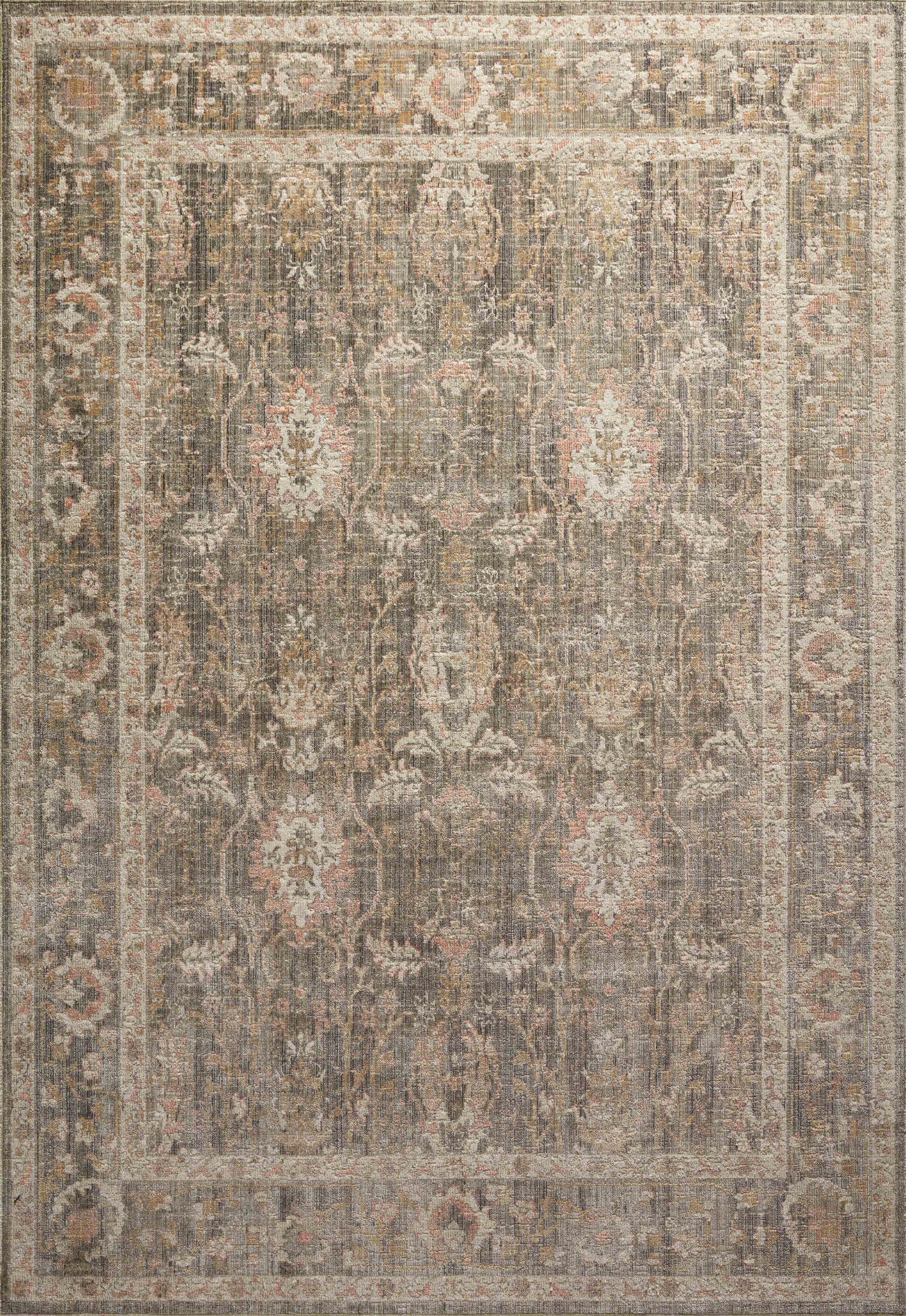 A picture of Loloi's Rosemarie rug, in style ROE-01, color Sage / Blush