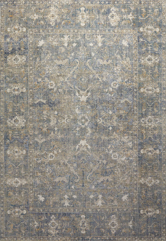 A picture of Loloi's Rosemarie rug, in style ROE-03, color Sand / Lagoon