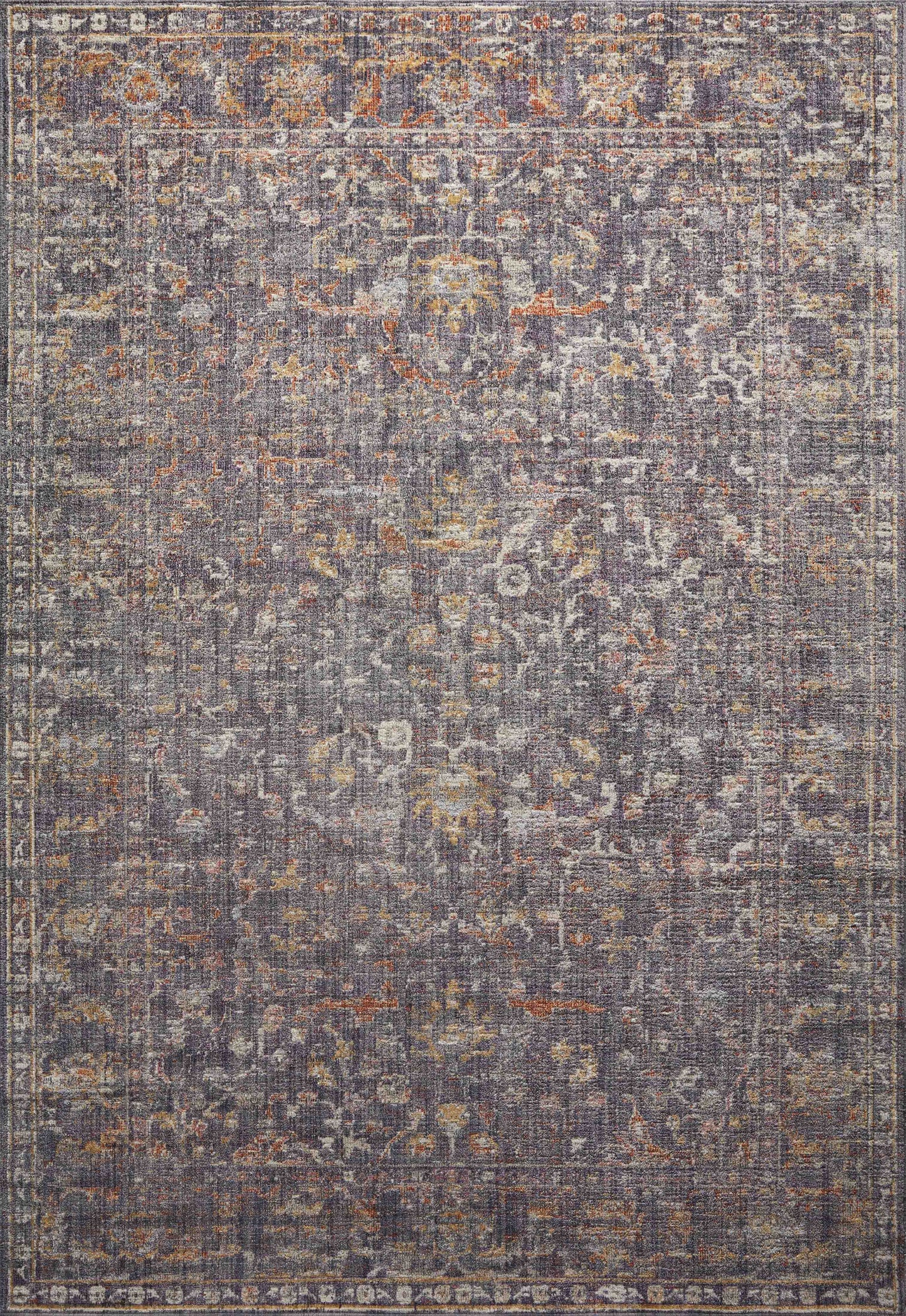 A picture of Loloi's Rosemarie rug, in style ROE-04, color Graphite / Multi