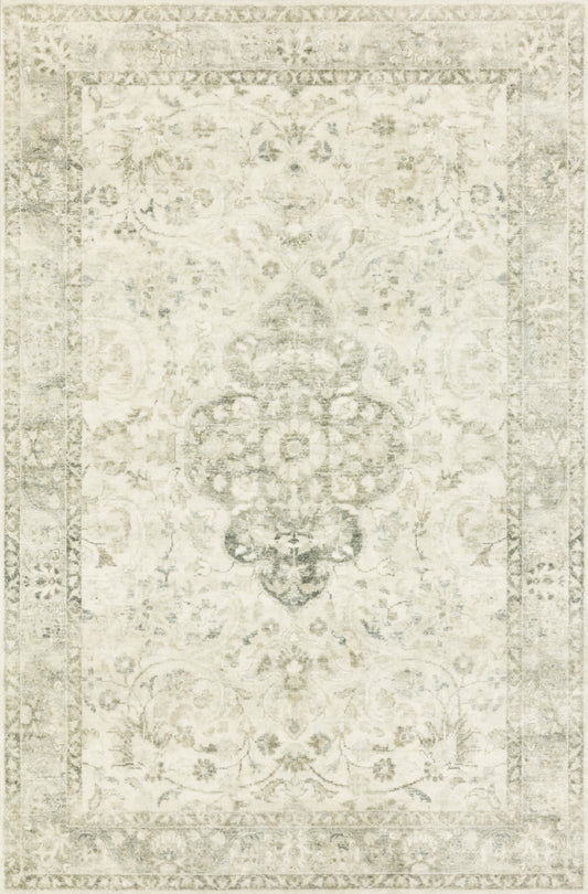 A picture of Loloi's Rosette rug, in style ROS-02, color Ivory / Silver