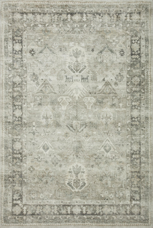 A picture of Loloi's Rosette rug, in style ROS-04, color Steel / Graphite