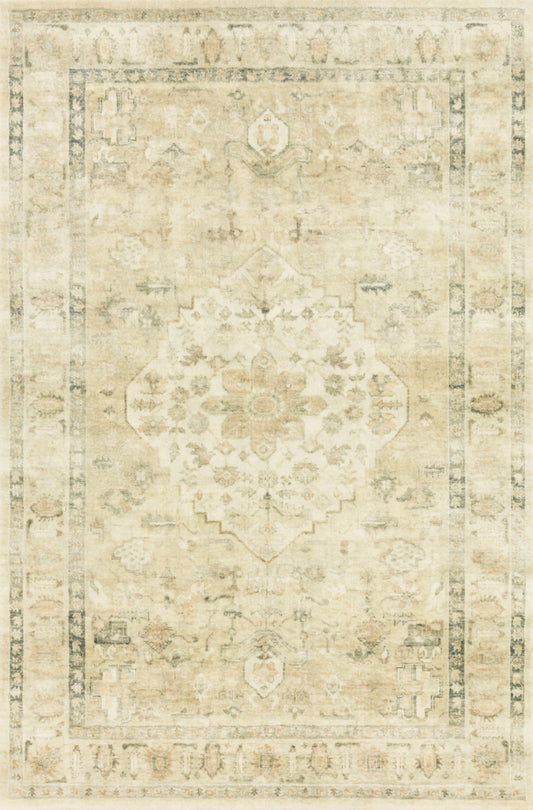 A picture of Loloi's Rosette rug, in style ROS-05, color Sand / Ivory