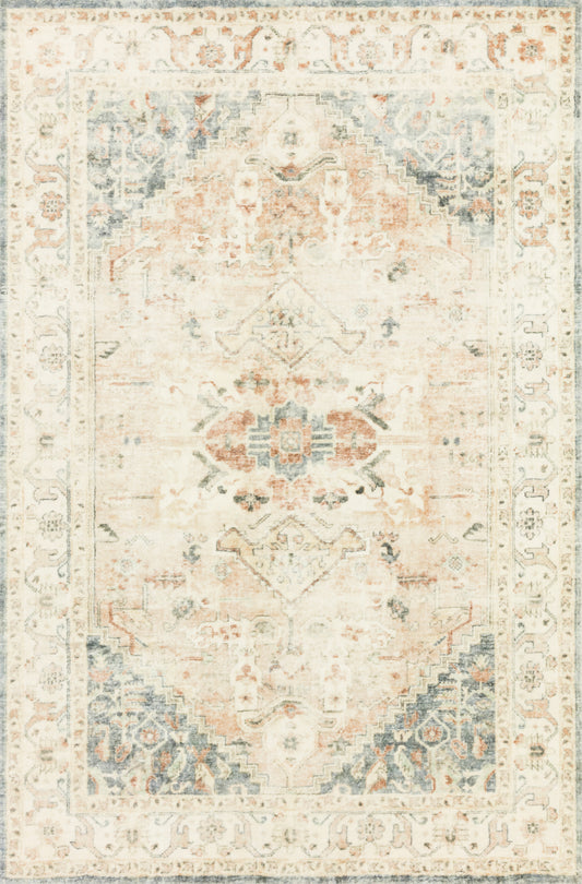 A picture of Loloi's Rosette rug, in style ROS-06, color Clay / Ivory