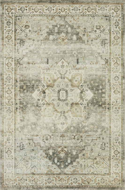 A picture of Loloi's Rosette rug, in style ROS-09, color Sage / Beige