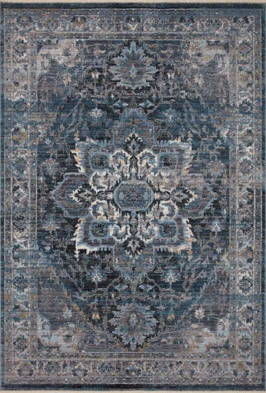 A picture of Loloi's Samra rug, in style SAM-01, color Denim / Grey