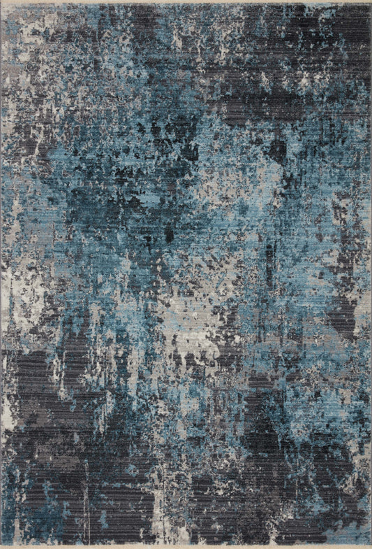 A picture of Loloi's Samra rug, in style SAM-06, color Charcoal / Sky