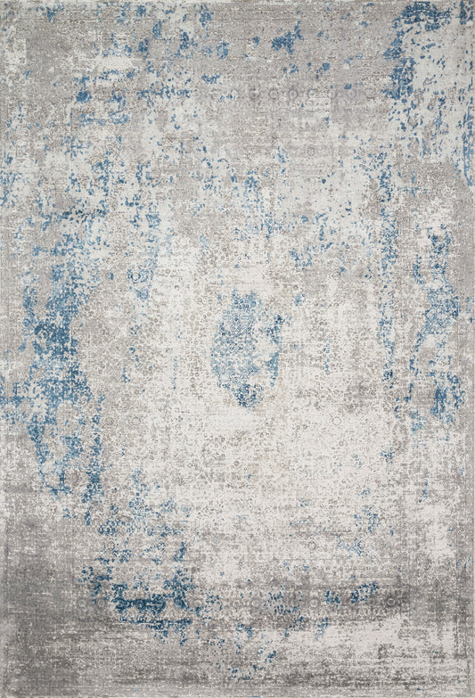 A picture of Loloi's Sienne rug, in style SIE-01, color Dove / Ocean
