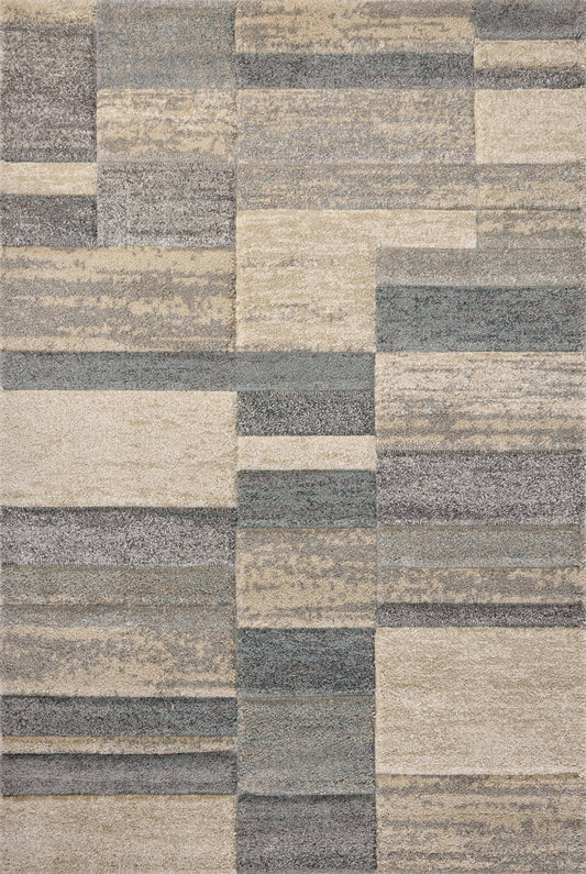 A picture of Loloi's Silas rug, in style SLA-07, color Slate / Sand