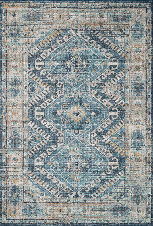 A picture of Loloi's Skye rug, in style SKY-03, color Denim / Natural