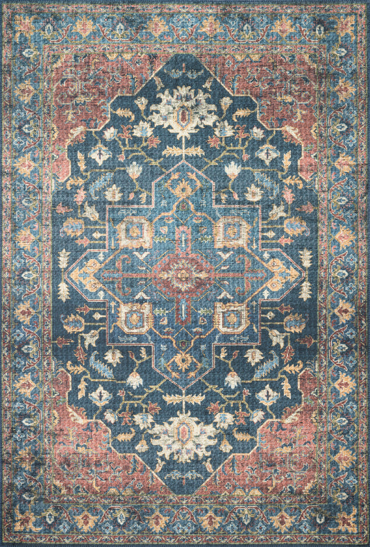 A picture of Loloi's Skye rug, in style SKY-08, color Denim / Brick