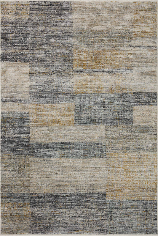 A picture of Loloi's Soho rug, in style SOH-08, color Grey / Gold