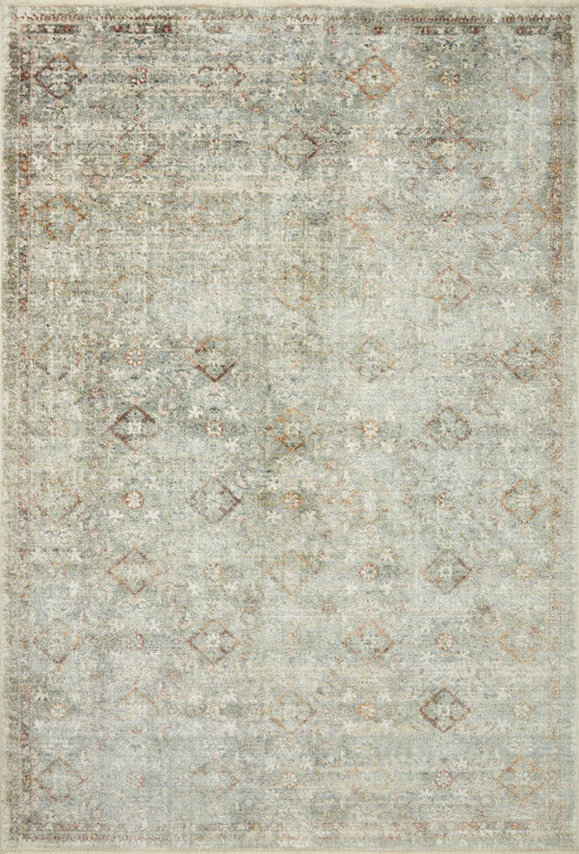 A picture of Loloi's Sonnet rug, in style SNN-02, color Lagoon / Gold