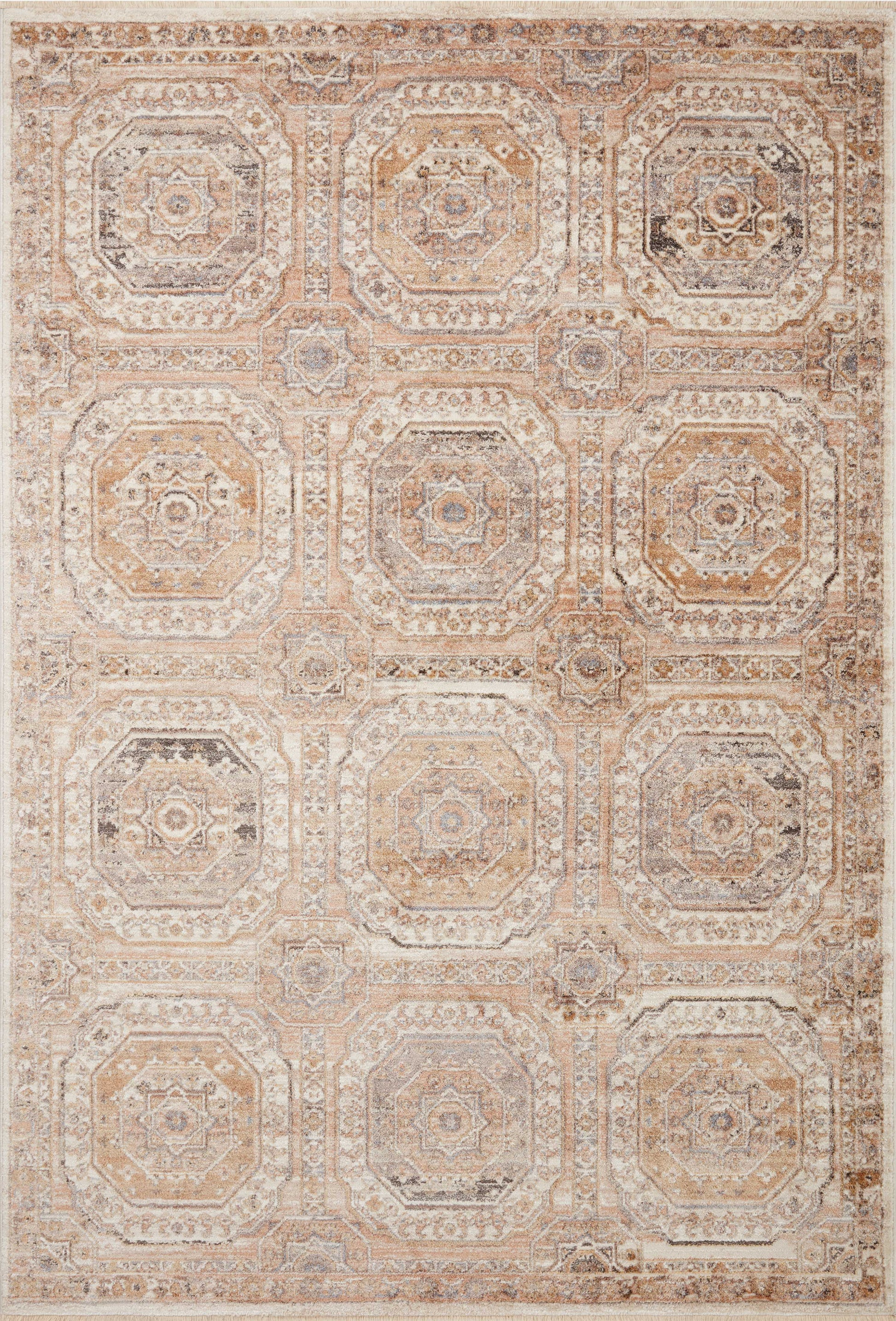 A picture of Loloi's Sonnet rug, in style SNN-06, color Apricot / Multi