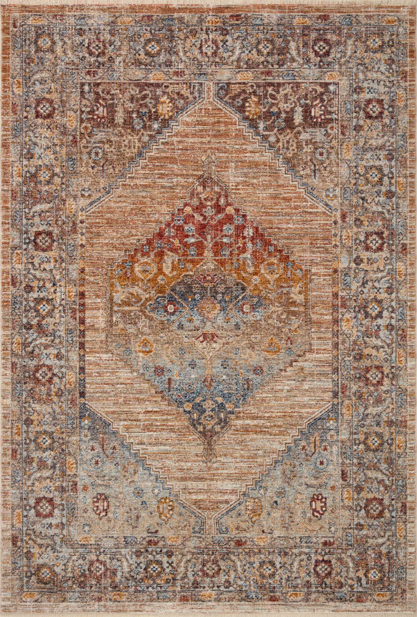 A picture of Loloi's Sorrento rug, in style SOR-06, color Multi / Sunset