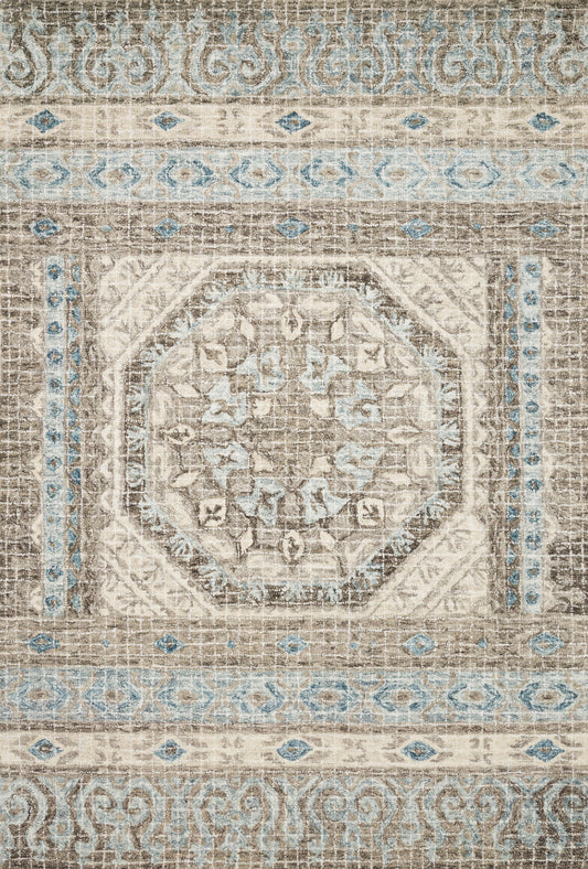 A picture of Loloi's Tatum rug, in style TW-02, color Stone / Blue