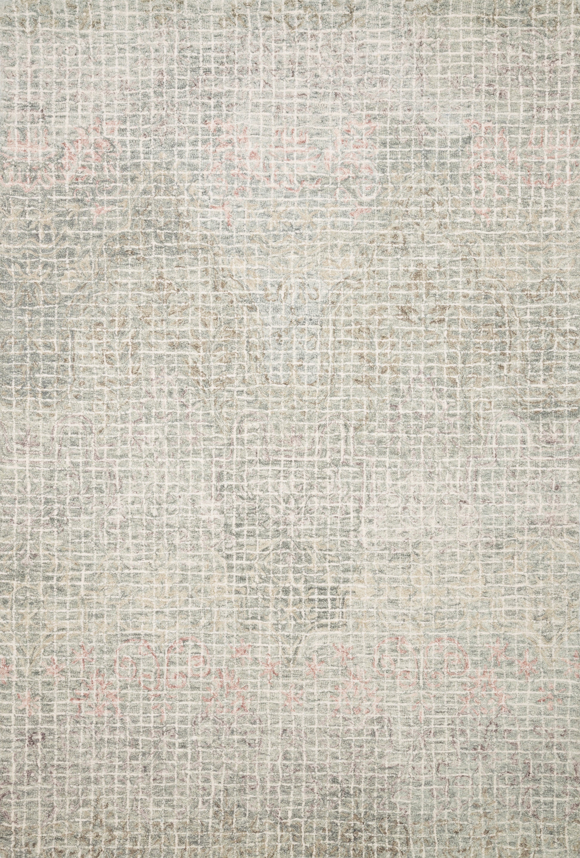 A picture of Loloi's Tatum rug, in style TW-04, color Grey / Blush