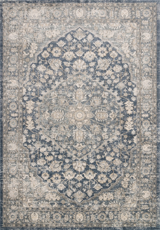 A picture of Loloi's Teagan rug, in style TEA-01, color Denim / Mist