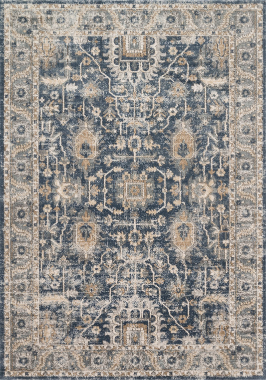 A picture of Loloi's Teagan rug, in style TEA-03, color Denim / Pebble