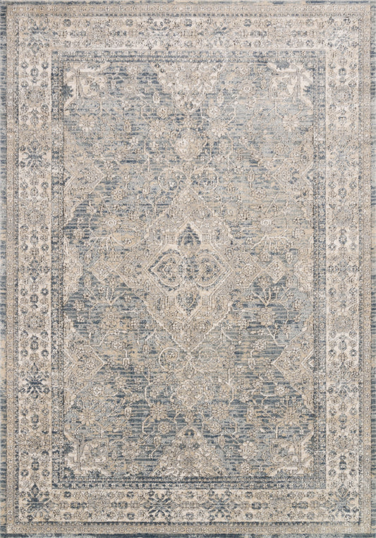 A picture of Loloi's Teagan rug, in style TEA-04, color Sky / Natural