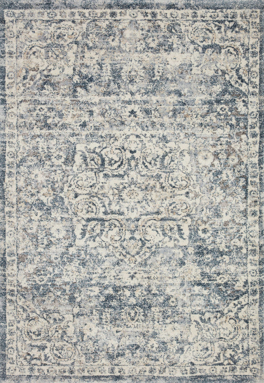 A picture of Loloi's Theory rug, in style THY-02, color Ivory / Blue