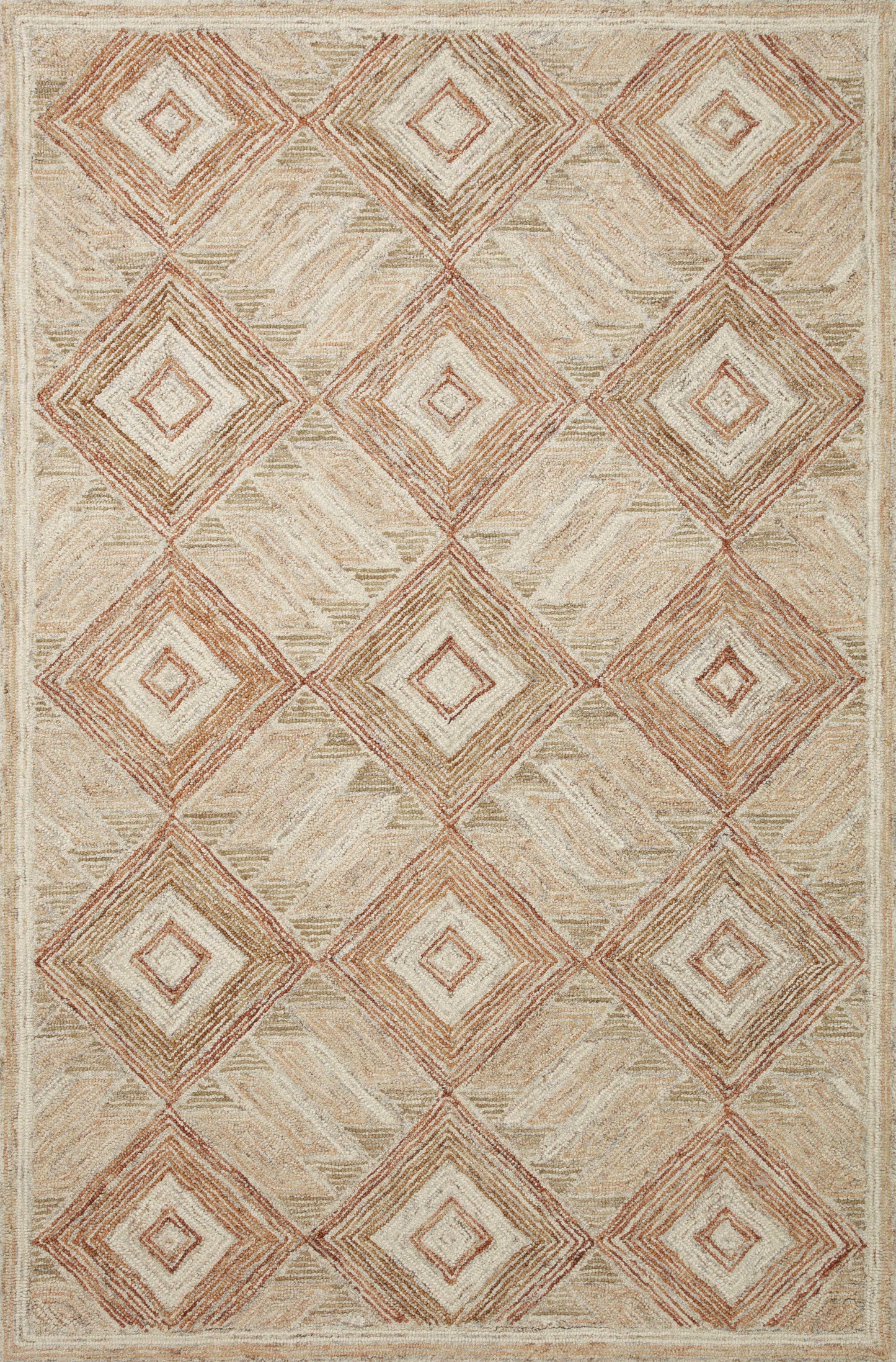 A picture of Loloi's Varena rug, in style VAR-01, color Sand / clay