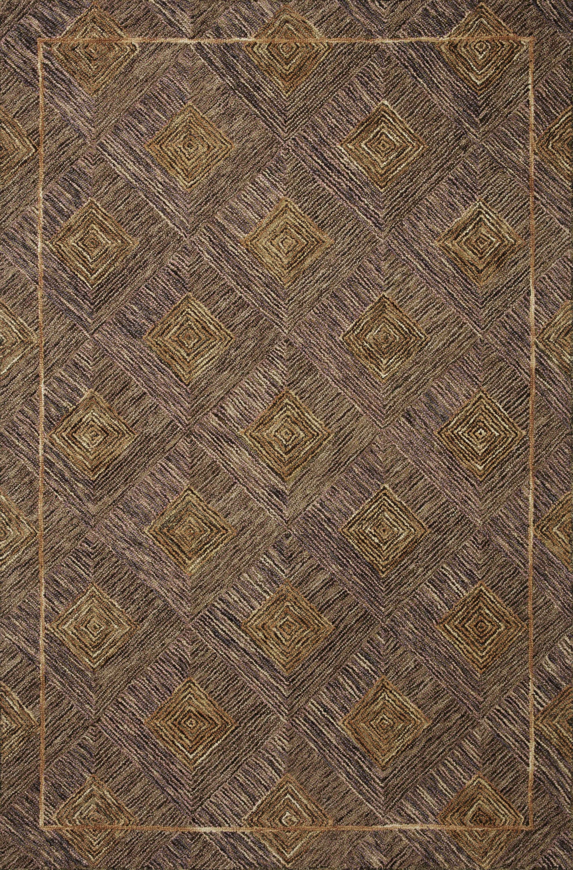 A picture of Loloi's Varena rug, in style VAR-04, color Plum / Gold