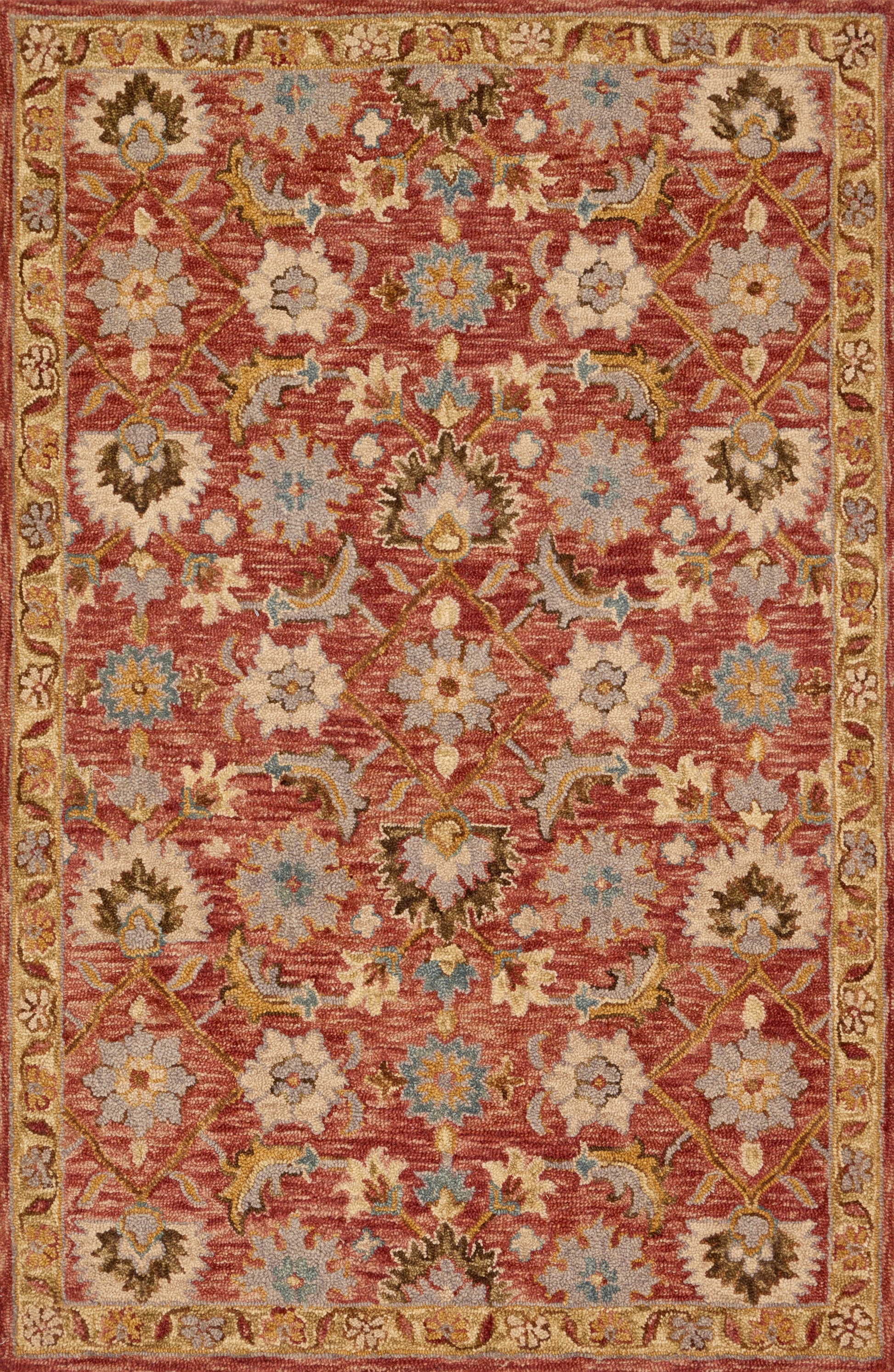 A picture of Loloi's Victoria rug, in style VK-09, color Terracotta / Gold